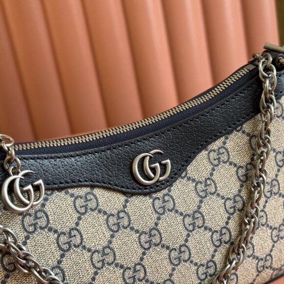 Gucci Navy Blue Ophidia Small Shoulder Bag, - Picture 2 of 9